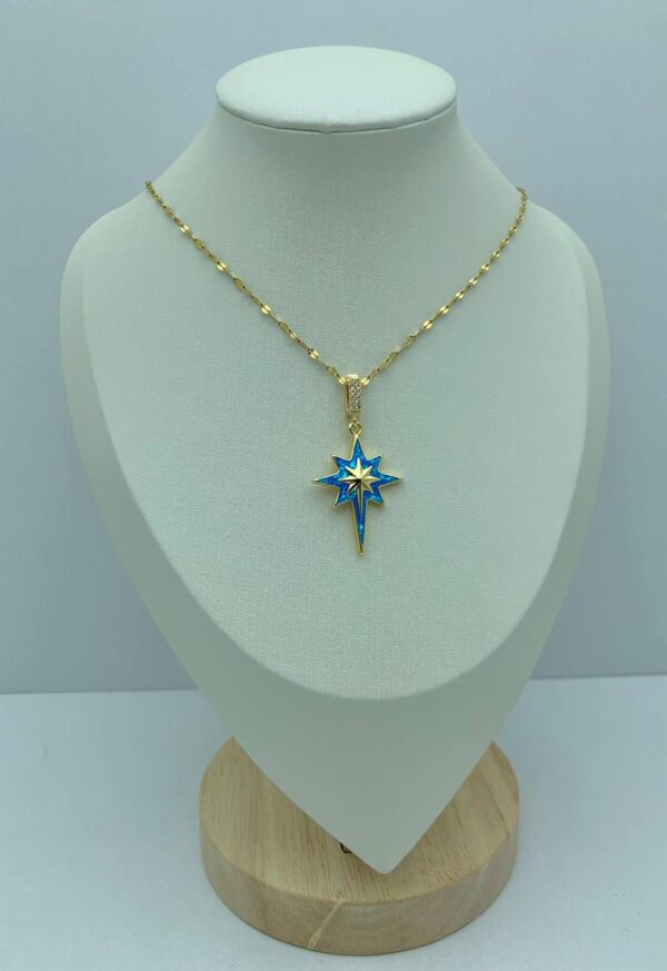 Opal Starburst Pendant Necklace