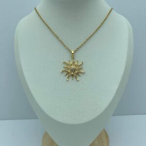 Big Sunflower Round Stainless Steel