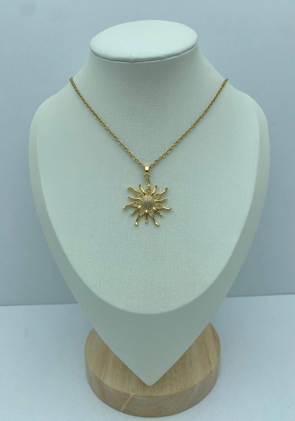 Big Sunflower Round Stainless Steel