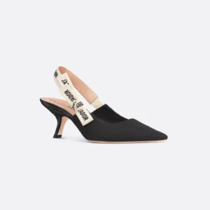 Dior Slingback Pump Black Technical Fabric
